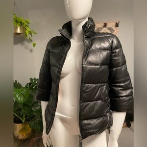 June Leather Down Coat